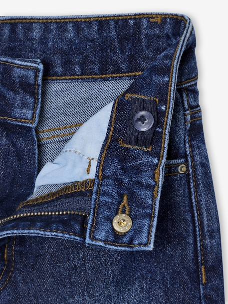 Wijde meisjesjeans medium lichaamsbouw denimgrijs+donkerblauw+lichtblauw+middenblauw - vertbaudet enfant 