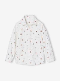 -Hemd in bedrukte flanel, kerstcapsule