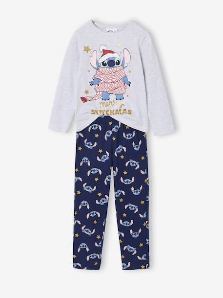 Kerstpyjama voor meisjes Disney LILO & STITCH marineblauw - vertbaudet enfant 