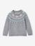 Kersttrui jacquard voor jongens familie capsule gemêleerd grijs - vertbaudet enfant 