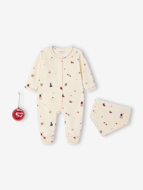 3-delig babyset Kerstmis ecru - vertbaudet enfant 