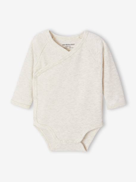 3-delige babyset met babyslaapzakje + 2 body's ecru - vertbaudet enfant 