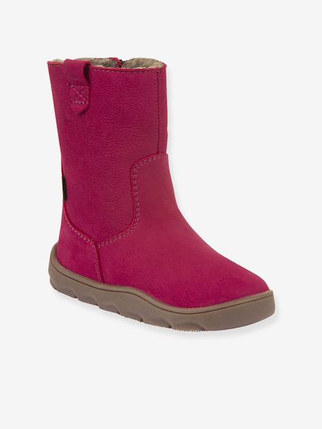 Blotevoetenlaarzen voor meisjes BAREFOOT ZERU TEX Froddo fuchsia+rouge - vertbaudet enfant 