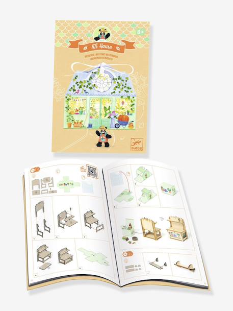 Creatieve set Mi house DJECO groen+rood+rozen - vertbaudet enfant 