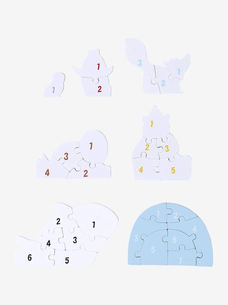 Evolutieve 3D-puzzels van FSC®-hout Banquise wit - vertbaudet enfant 
