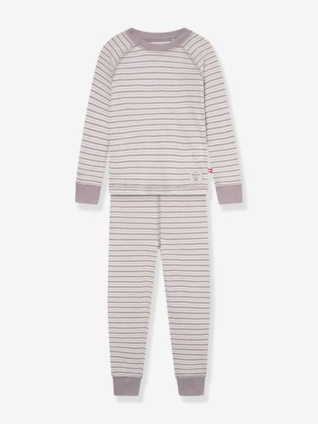 Unisex babykleding grijs, gestreept+paars, gestreept - vertbaudet enfant 