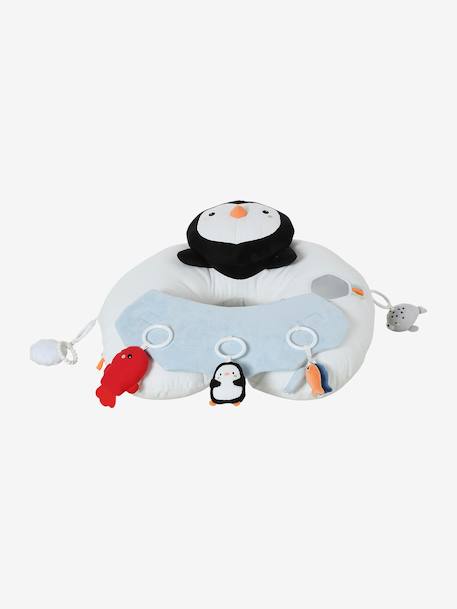 Ontdekkingskussen voor baby's ecru+groen+rood+wit - vertbaudet enfant 
