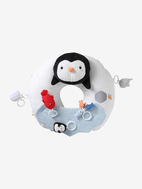 Ontdekkingskussen voor baby's ecru+groen+rood+wit - vertbaudet enfant 
