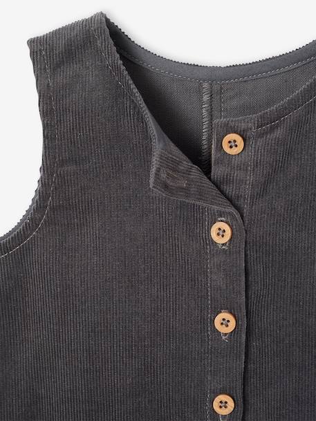 Babypakje in ribfluweel antraciet - vertbaudet enfant 
