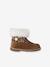 Babyboots van leer, gevoerd en met ritssluiting bruin - vertbaudet enfant 
