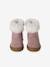 Gevoerde en geritste leren boots voor babymeisjes oudroze - vertbaudet enfant 