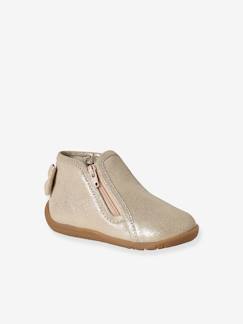 -Zachte babyboots met ritssluiting van leer