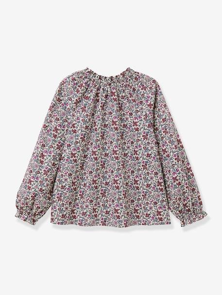 Blouse van Liberty Meadow-stof voor meisjes CYRILLUS rozen - vertbaudet enfant 