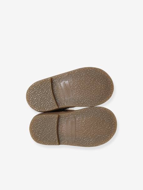 Babyboots van leer, gevoerd en met ritssluiting bruin - vertbaudet enfant 