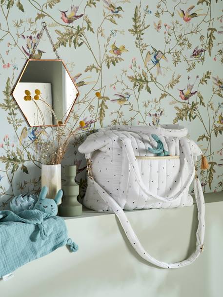 Luiertas Pluim beige, bedrukt+IVOOR MET PRINT+plantaardig ivoor+vanille+wit, bedrukt - vertbaudet enfant 