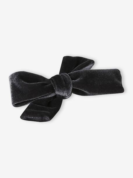 Set met fluwelen haarband en scrunchie antraciet - vertbaudet enfant 