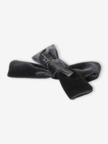 Set met fluwelen haarband en scrunchie antraciet - vertbaudet enfant 