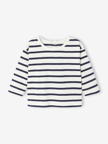 Set t-shirt + jumpsuit met strepen pecannoot - vertbaudet enfant 