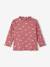 T-shirt baby met print, lange mouwen gemêleerd beige+oudroze - vertbaudet enfant 