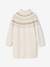 Jacquard jurk in tricot voor meisjes ecru+marineblauw - vertbaudet enfant 