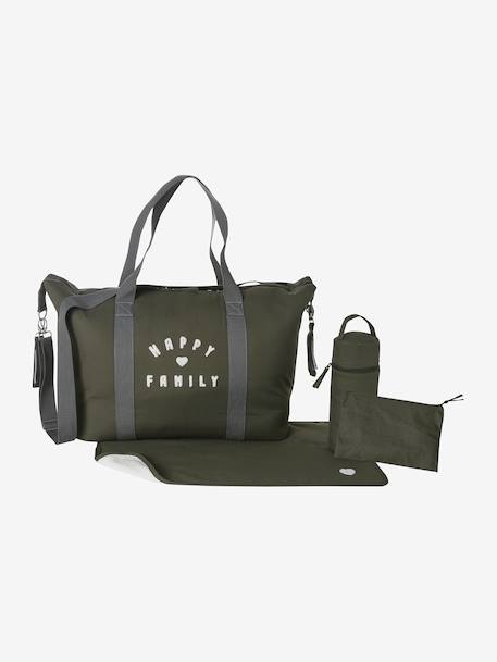 Luiertas voor het weekend La vie est pleine de surprises kaki+Marine grijs+salie - vertbaudet enfant 
