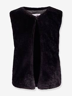 Vest van geweven bont HAPPY GIRLS Meisjes  - vertbaudet enfant