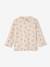 T-shirt baby met print, lange mouwen gemêleerd beige+oudroze - vertbaudet enfant 
