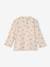 T-shirt baby met print, lange mouwen gemêleerd beige+oudroze - vertbaudet enfant 