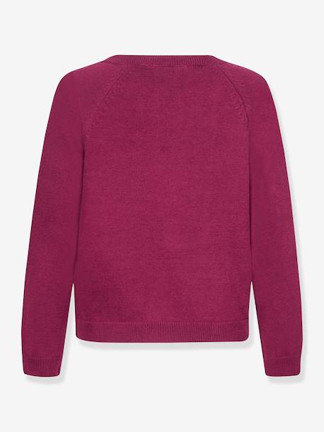 Fijngebreid vestje HAPPY GIRLS Meisjes Knopen grenadine+marineblauw - vertbaudet enfant 