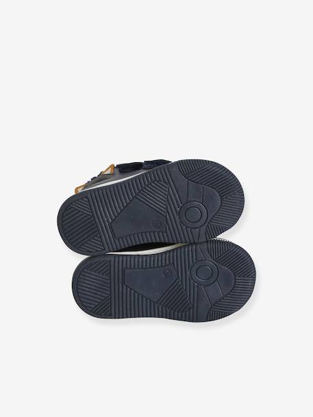Gevoerde synthetische baskets voor babyjongens met klittenband marineblauw - vertbaudet enfant 