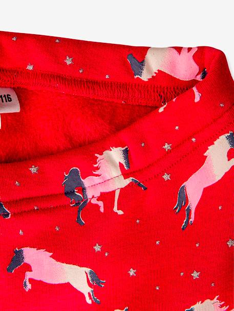 HAPPY GIRLS thermische legging voor meisjes met paarden marineblauw+roze (poederkleur)+snoepjesroze - vertbaudet enfant 