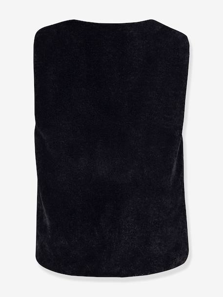 Vest van geweven bont HAPPY GIRLS Meisjes zwart - vertbaudet enfant 