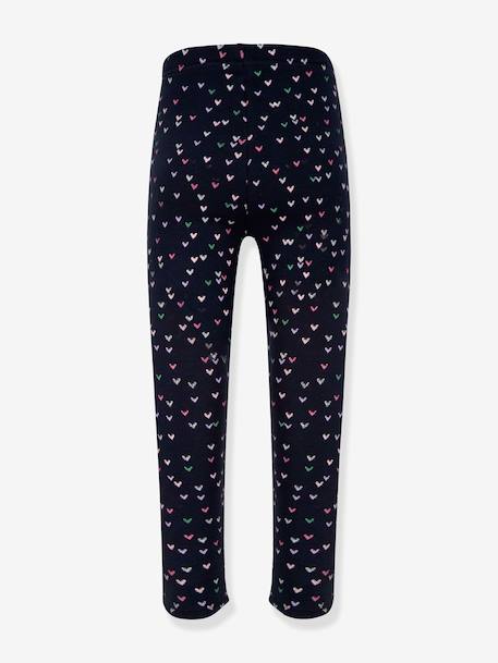 Thermoleggings HAPPY GIRLS meisjes Harten marineblauw - vertbaudet enfant 