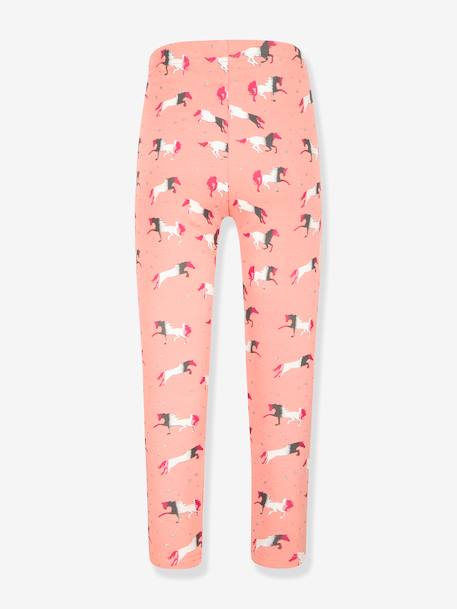 HAPPY GIRLS thermische legging voor meisjes met paarden marineblauw+roze (poederkleur)+snoepjesroze - vertbaudet enfant 