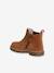 Gezipte en elastische leren boots voor babymeisjes kameel - vertbaudet enfant 