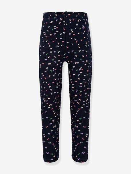 Thermoleggings HAPPY GIRLS meisjes Harten marineblauw - vertbaudet enfant 