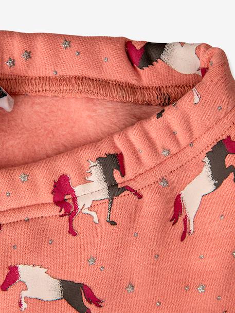 HAPPY GIRLS thermische legging voor meisjes met paarden marineblauw+roze (poederkleur)+snoepjesroze - vertbaudet enfant 