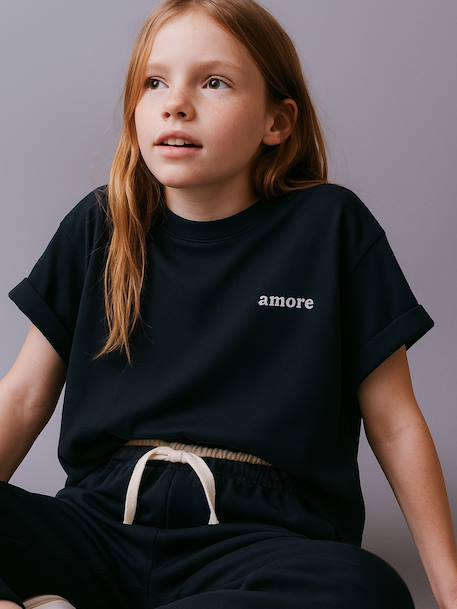 Set van 2 T-shirts met korte mouwen voor meisjes antraciet - vertbaudet enfant 