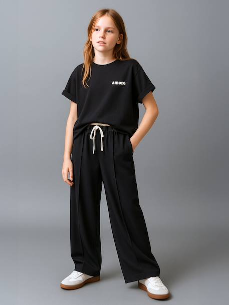 Set van 2 T-shirts met korte mouwen voor meisjes antraciet - vertbaudet enfant 