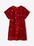 Meisjesjurk in fluweel / velours en pailletten rood - vertbaudet enfant 