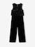 Fluwelen jumpsuit met pailletten voor meisjes zwart - vertbaudet enfant 