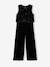 Fluwelen jumpsuit met pailletten voor meisjes zwart - vertbaudet enfant 