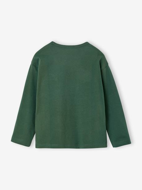 Jongensshirt met kerstprint dennen+marineblauw - vertbaudet enfant 