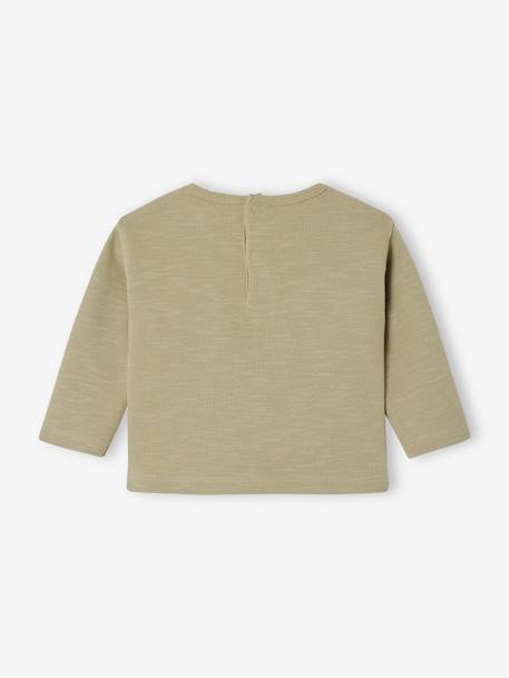 T-shirt baby lange mouwen kaki - vertbaudet enfant 