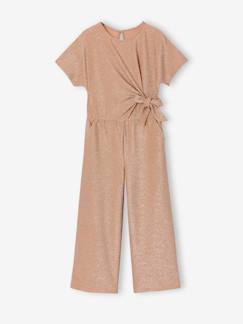 -Kerst jumpsuit voor meisjes met strik