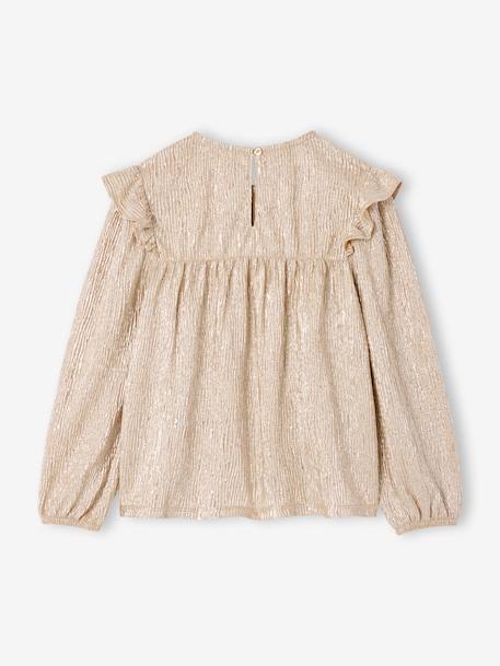 T-shirt Kerstmis meisjes lange mouwen goud - vertbaudet enfant 