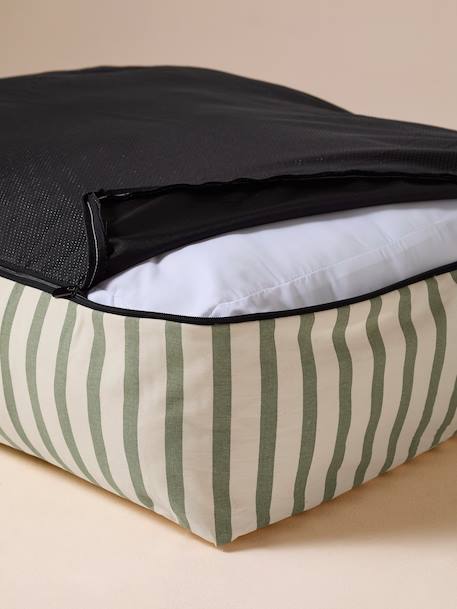XXL matras voor honden FAMILY groen, gestreept - vertbaudet enfant 