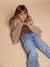 Sherpajas met luipaardvoering, capsulecollectie moeder-dochter ENVIE DE FRAISE taupe - vertbaudet enfant 