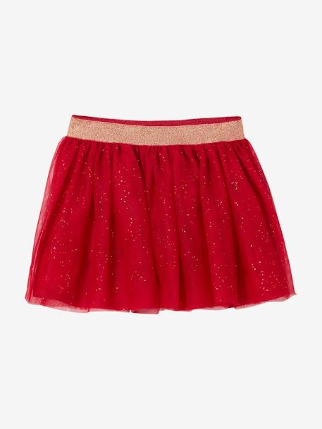 Babyset voor babymeisjes, t-shirt, rok, heupband, kerstcadeauset rood - vertbaudet enfant 