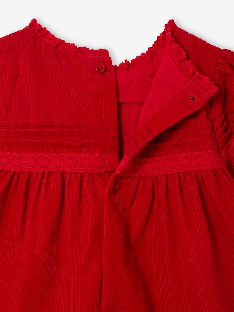 3-delige babypakje met jurk + haarband + panty in thema Kerst rood - vertbaudet enfant 